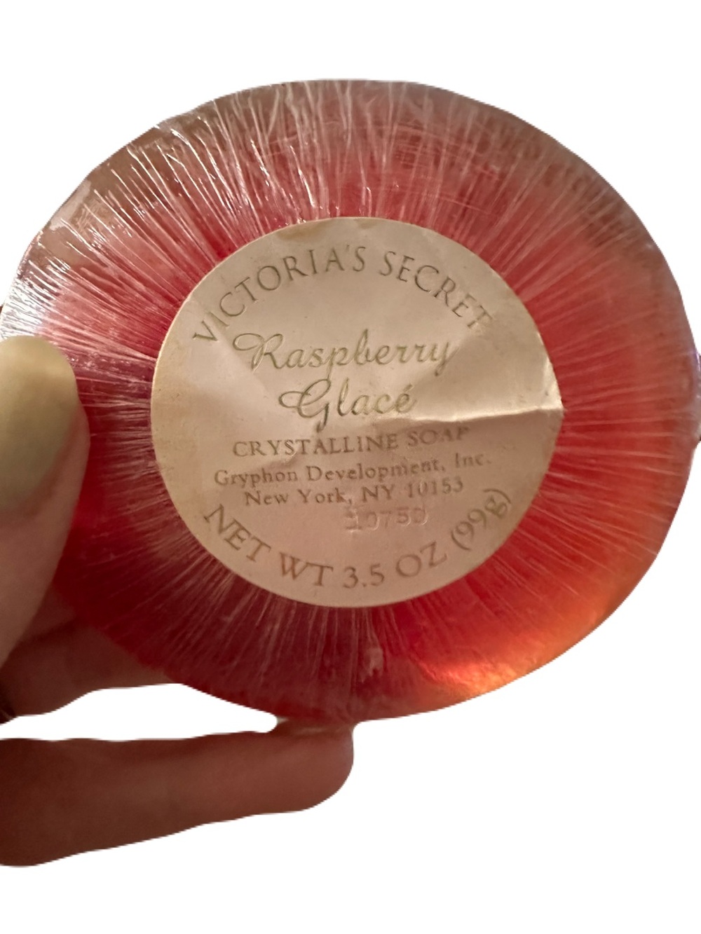 Victoria's Secret Raspberry Glacé Round Crystalline Soap - Discontinued